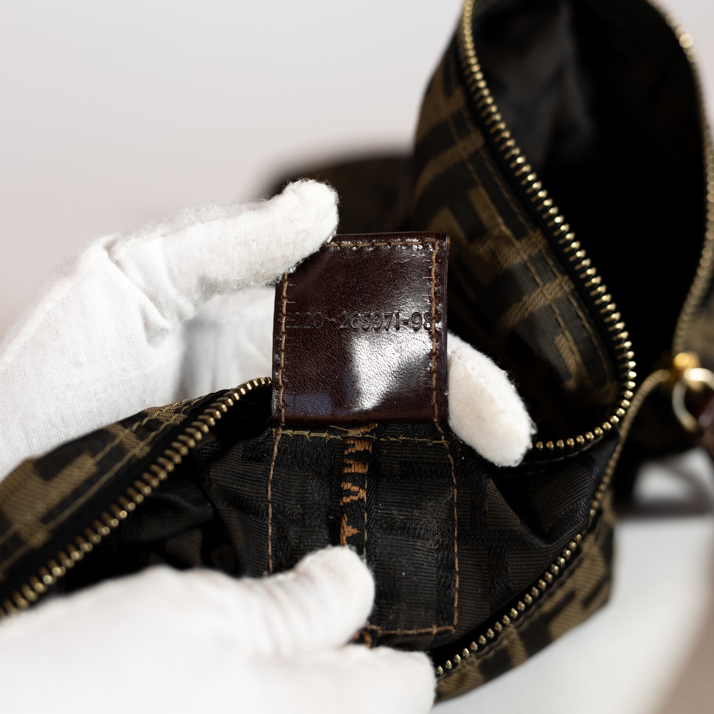 Fendi Hobo Zucca Canvas Bag