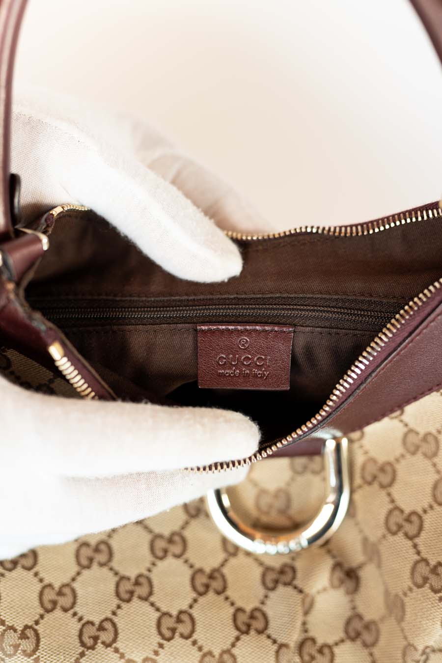 Gucci D-Ring Hobo GG Canvas