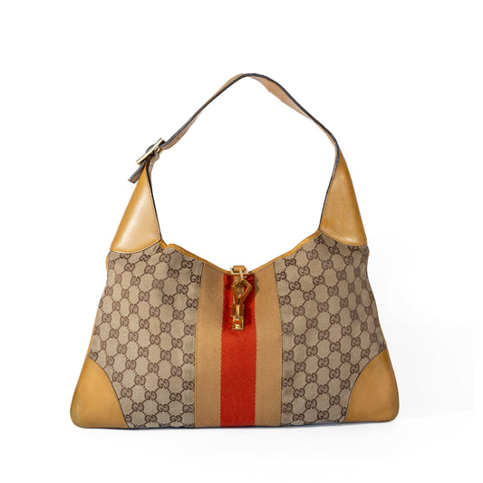 Gucci Web Jackie O Hobo GG Canvas