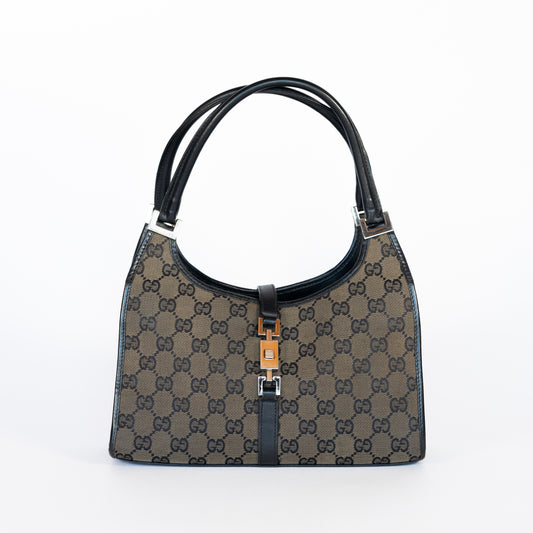 Gucci Vintage Bardot Hobo GG Canvas