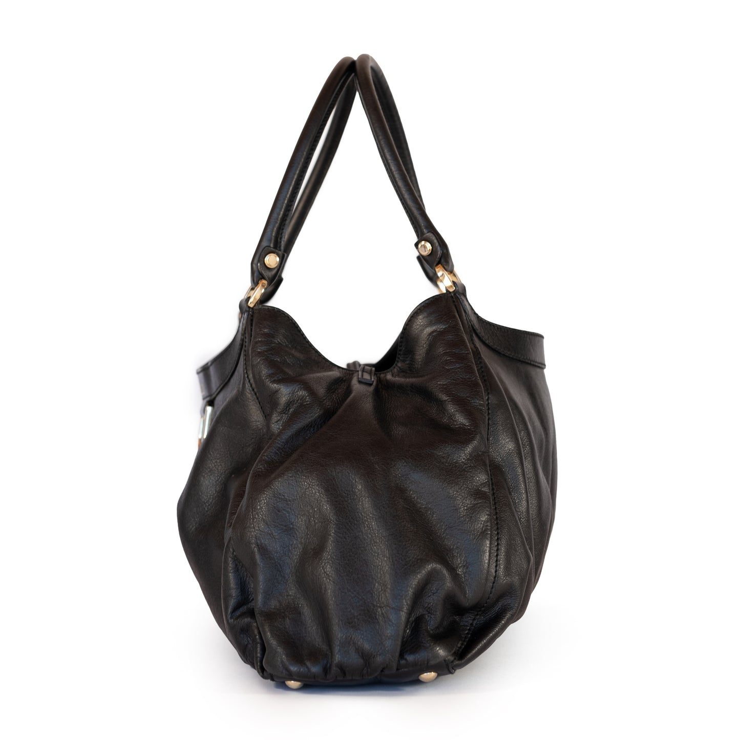 Gucci D-Ring Hobo Black Leather