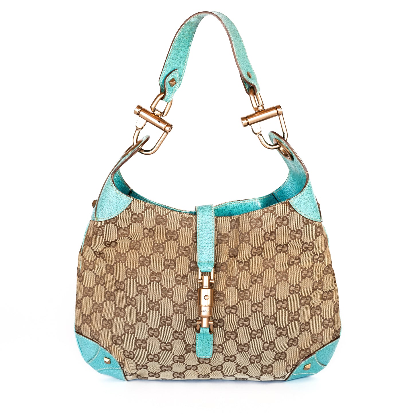 Gucci Piston Lock Jackie Hobo GG Canvas