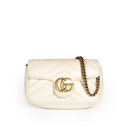 Gucci GG Marmont Matelassé Leather Chain Pouch