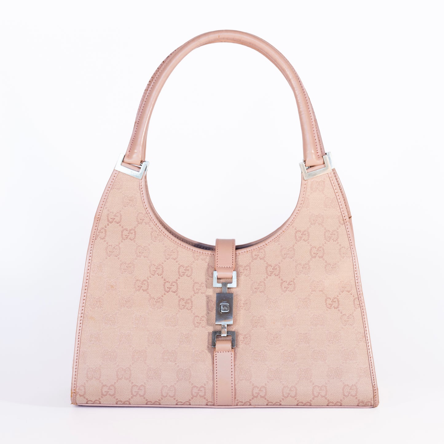 Gucci Vintage Bardot Hobo GG Canvas Bag