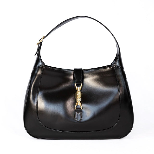 Gucci Black Leather Medium Jackie 1961 Hobo