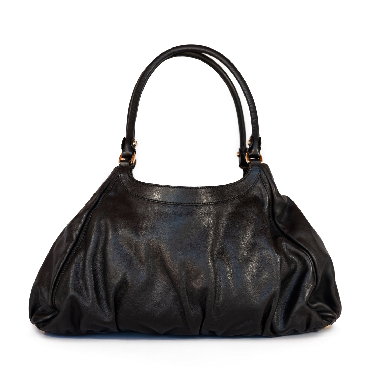 Gucci D-Ring Hobo Black Leather