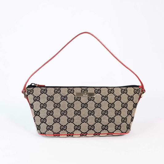 Gucci Vintage Boat Pochette GG Canvas