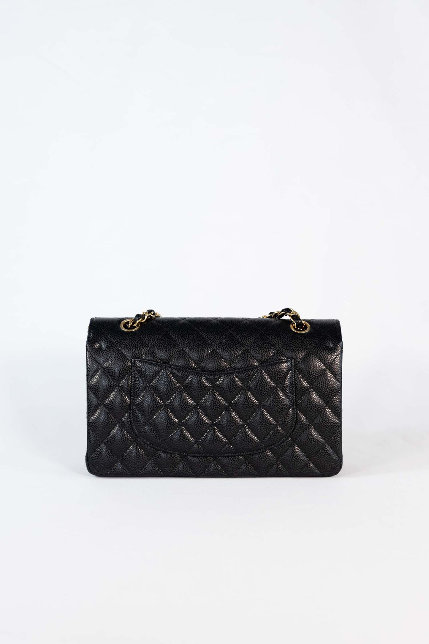 Chanel Black Caviar Leather Medium Classic Double Flap