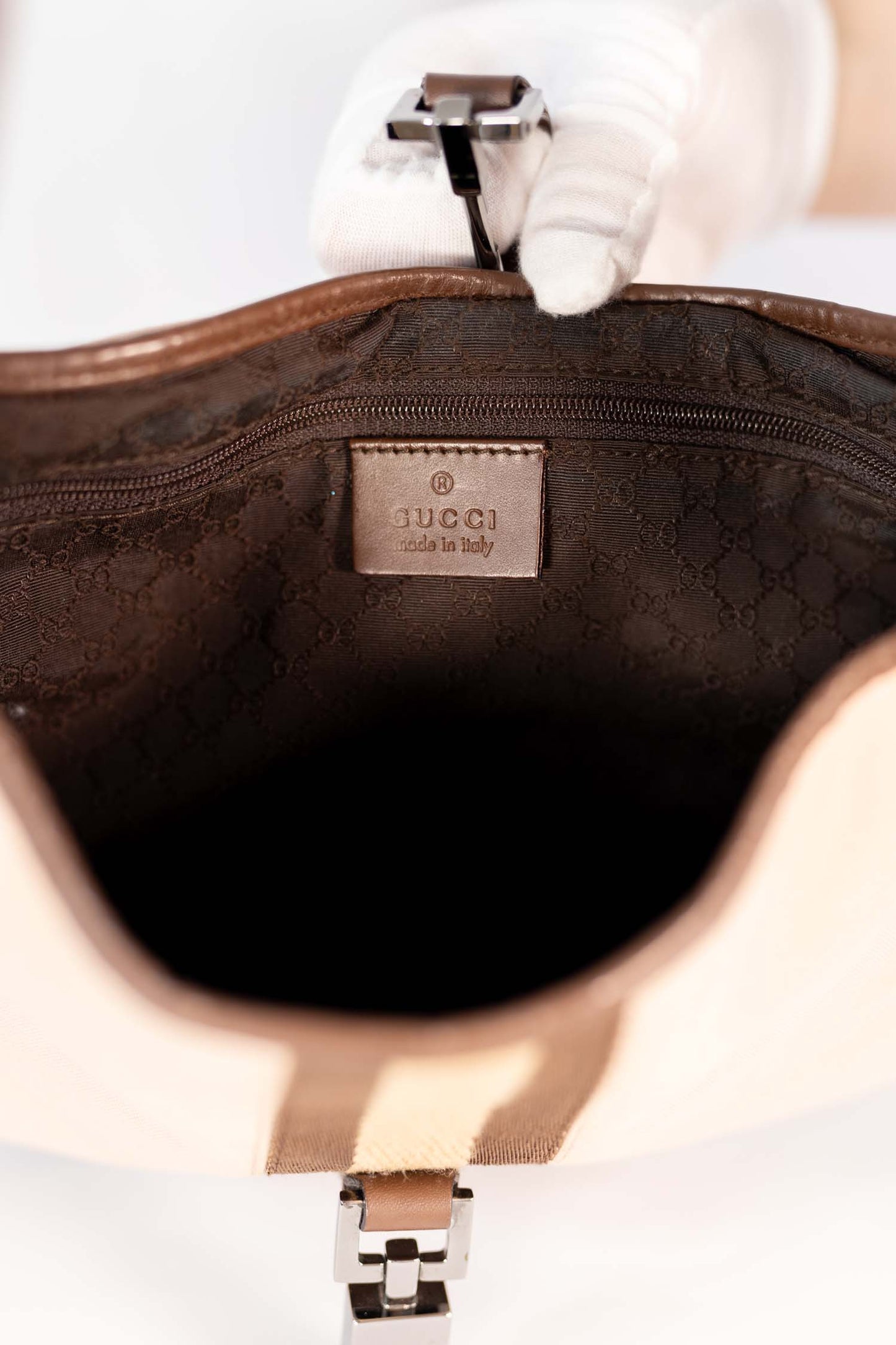 Gucci Web Jackie O Hobo Canvas