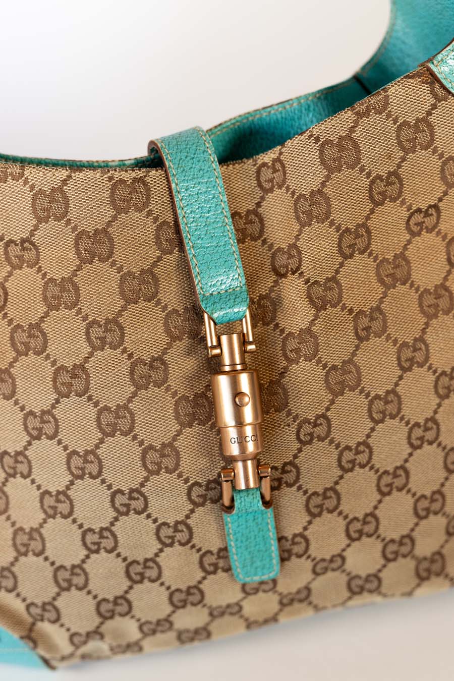 Gucci Piston Lock Jackie Hobo GG Canvas