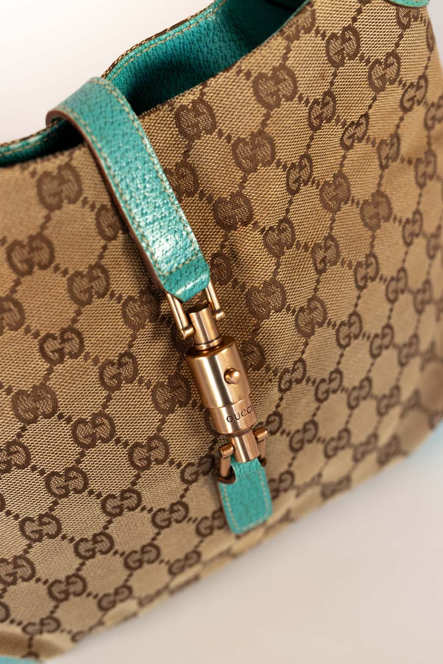 Gucci Piston Lock Jackie Hobo GG Canvas